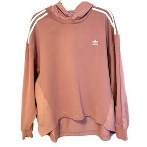 Adidas Adicolor Classics Women XL Magic Mauve Hoodie with High Low Hem